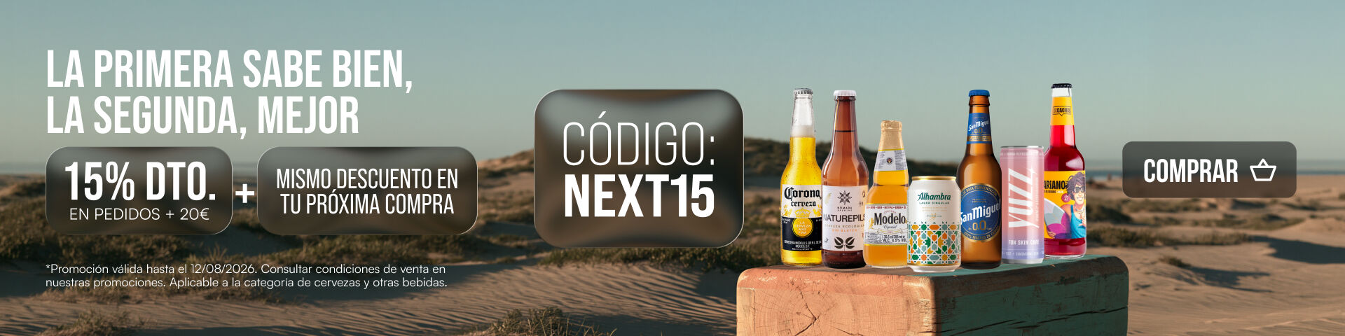 Ll&eacute;vate un 15% de descuento en pedidos +20 con el cup&oacute;n NEXT15